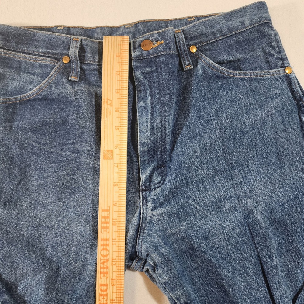 Wrangler 13MWZ Cowboy Cut Mens Blue Denim Jeans Made in USA 36x30 Original Fit - Picture 6 of 10